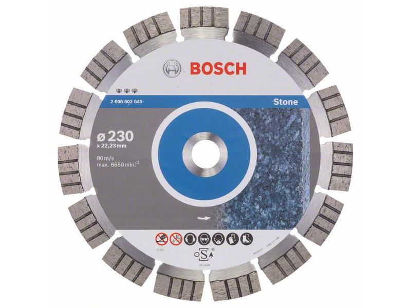 Diamantna rezalna plošča Bosch Best for Stone, Dimenzije: 230x22,23x2,4x15mm, 2608602645