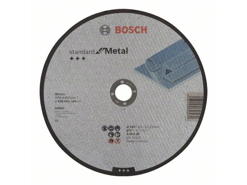 Ravna rezalna plošča Bosch Standard for Metal A 30 S BF, Dimenzije: 230x22,23x3mm, 2608603168
