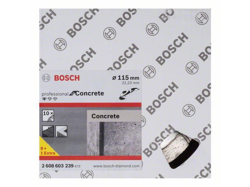 Diamantna rezalna plošča Bosch Standard for Concrete, Dimenzije: 115x22,23x1,6x10mm , 2608603239