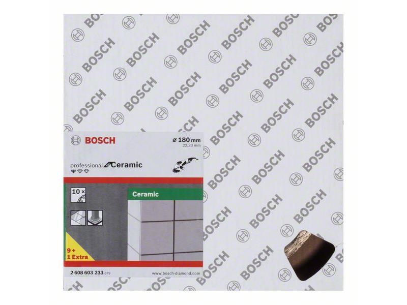 Diamantna rezalna plošča Bosch Standard for Ceramic, Pakiranje: 10 kos, Dimenzije: 180x22,23x1,6x7mm, 2608603233