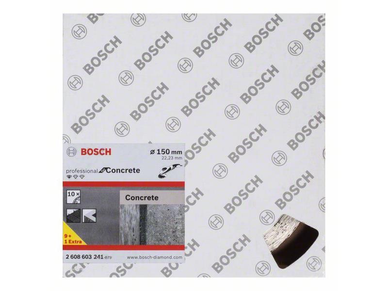 Diamantna rezalna plošča Bosch Standard for Concrete, Dimenzije: 150x22,23x2x10mm, 2608603241