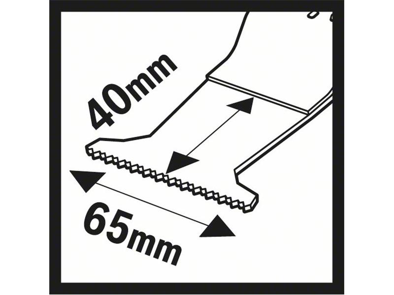 BIM Potopni žagin list Bosch AII 65 APB, Wood and Metal, Pakiranje: 25 kos, Dimenzije: 40x65mm, 2608661901