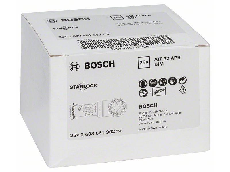 BIM potopni žagin list Bosch AIZ 32 APB Wood and Metal, Pakiranje: 25kos, Dimenzije: 50x32mm, 2608661902