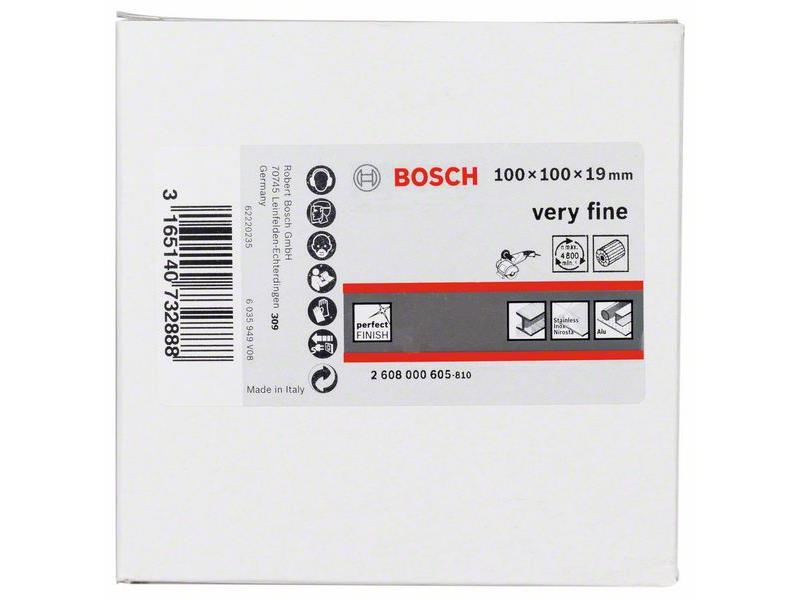 Lamelni brusilni kolut Bosch s flisom, Dimenzije: 19 mm, 100mm, 100mm, Zrnatost: Zelo fino, 2608000605