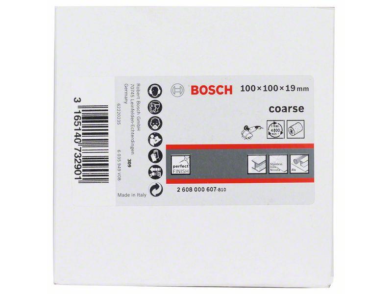 Brusilni kolut Bosch iz filca , Dimenzije: 19 mm, 100mm, 100mm, Zrnatost: Grobo, 2608000607