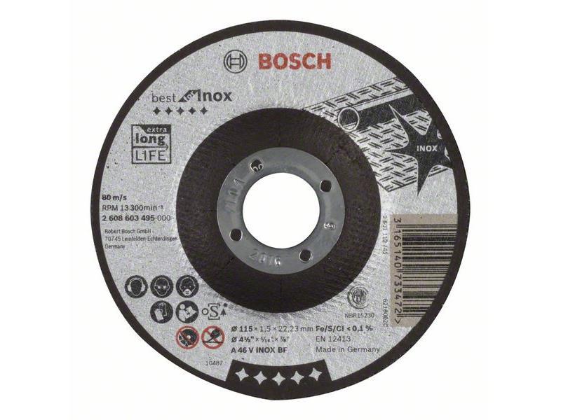Kolenasta rezalna plošča Best for Inox A 46 V INOX BF, 115 mm, 1,5 mm
