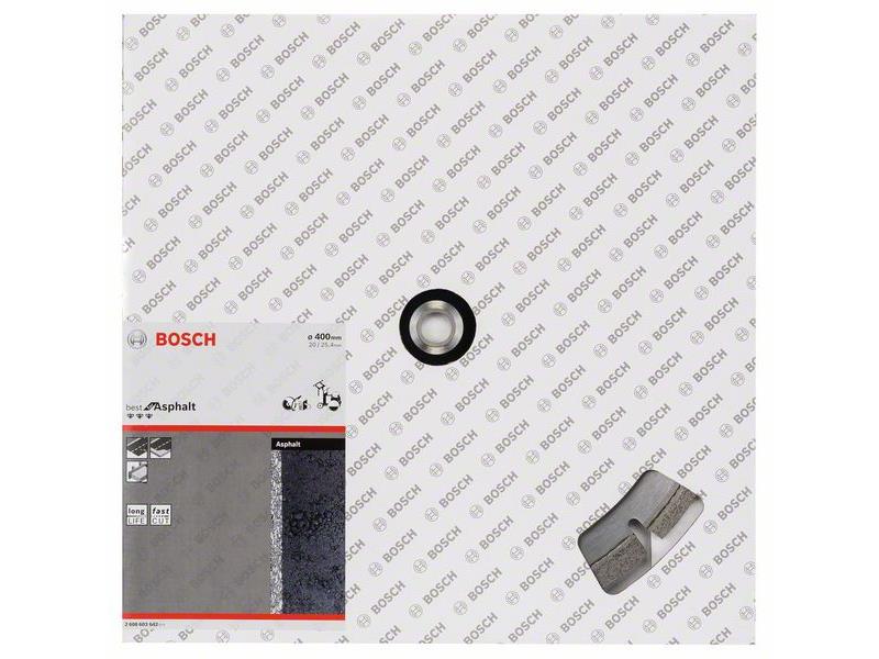 Diamantna rezalna plošča Bosch Best for Asphalt, Dimenzije: 400x20/25,40x3,2x12mm, 2608603642