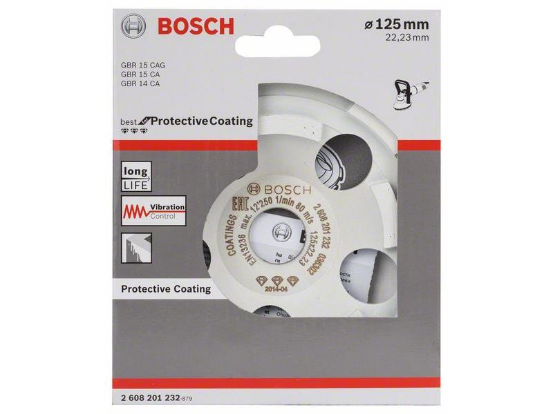 Diamantni lončasti brusi Best for Protective Coating Bosch, 125x22,23x4,5mm, 2608201232