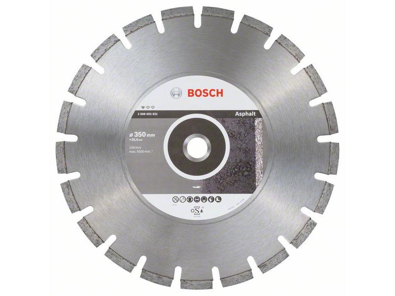 Diamantna rezalna plošča Bosch Standard for Asphalt, Dimenzije: 350x25,40x3,2x10mm, 2608603831