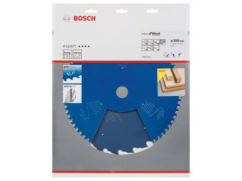 List za krožne žage Bosch Expert for Wood, Dimenzije: 350x30x3,5mm, Zob: 24, 2608644073