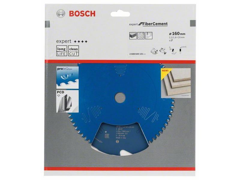 List za krožno žago Bosch, Expert for Fibre Cement, Dimenzije: 160x20x2,2mm, Zob: 4, 2608644121