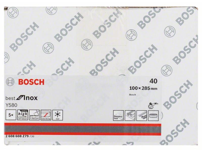 Brusilni tulec Bosch Y580 , Dimenzije: 100 x 285 mm, 90 mm, Zrnatost: 40, 2608608Z79