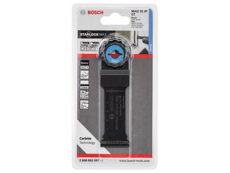 Carbide Potopni žagin list Bosch MAIZ 32 AT Metal, Dimenzije: 70x32mm, 2608662567