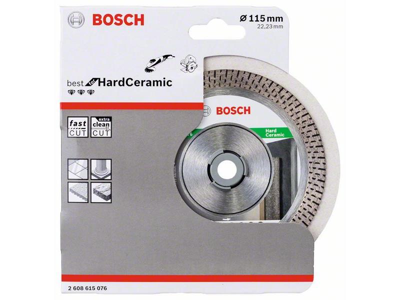 Diamantna rezalna plošča Bosch Standard for Ceramic, Dimenzije: 115x22,23x1.4x10mm, 2608615076