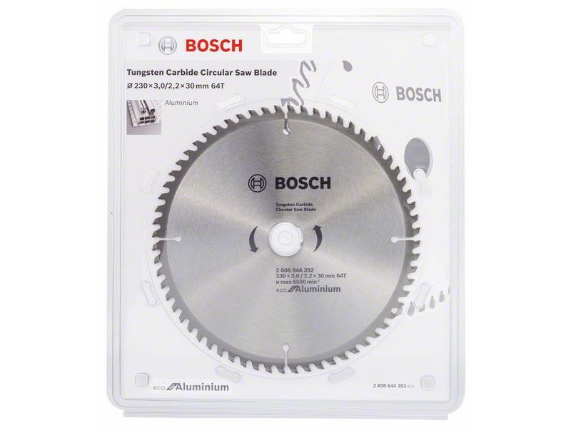 List za krožno žago Bosch Eco for Aluminium, Dimenzije: 230x30x3mm, Zob: 64, 2608644392