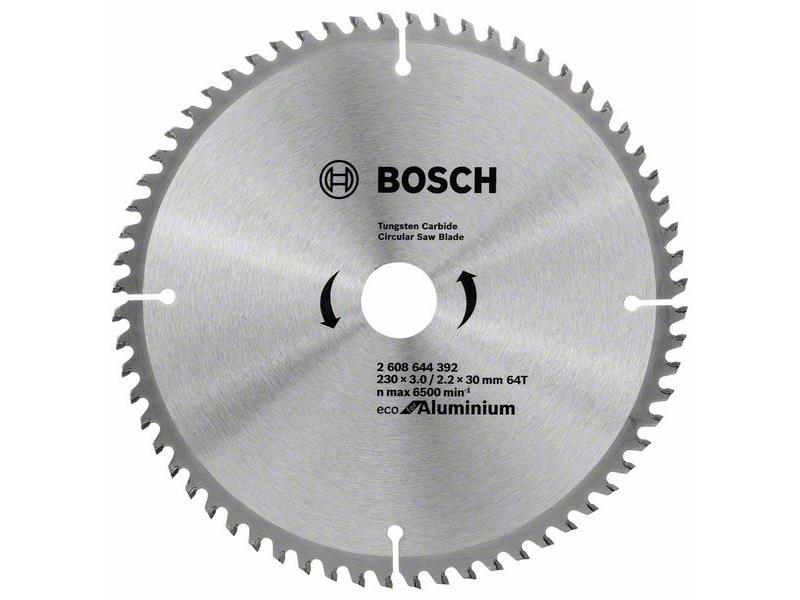 List za krožno žago Bosch Eco for Aluminium, Dimenzije: 230x30x3mm, Zob: 64, 2608644392