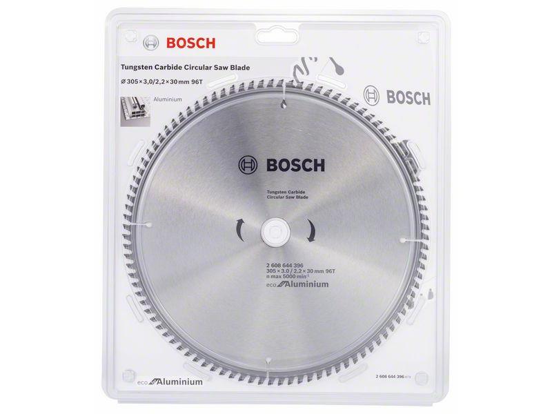 List za krožno žago Bosch Eco for Aluminium, Dimenzije: 305x3,0/2,2x30mm, Zob: 96, 2608644396