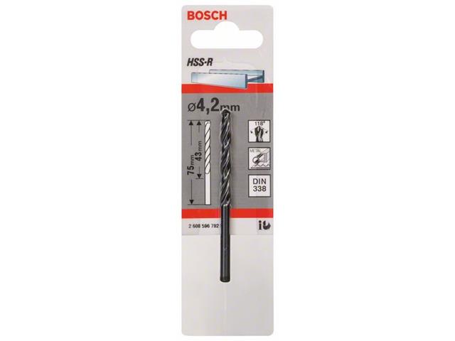 HSS Sveder za kovino Bosch DIN 338, Pakiranje: 5kos, Dimenzije: 4,2x43x75mm, 2608596792