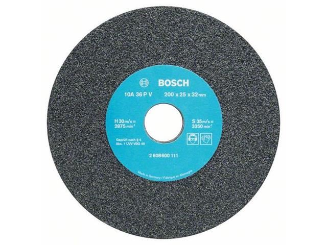 Brusni kolut za dvojni brusilnik Bosch, Dimenzije: 200x25x32mm, Zrnatost 36, 2608600111