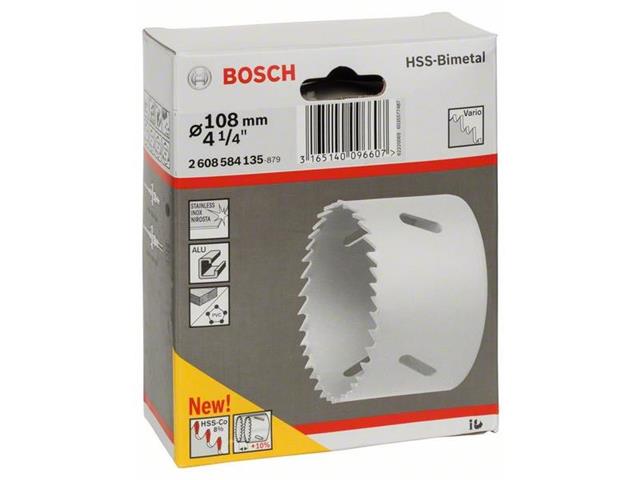 Vrtalna krona Bosch HSS bimetal za standardni adapter, Premer: 108 mm, 4 1/4