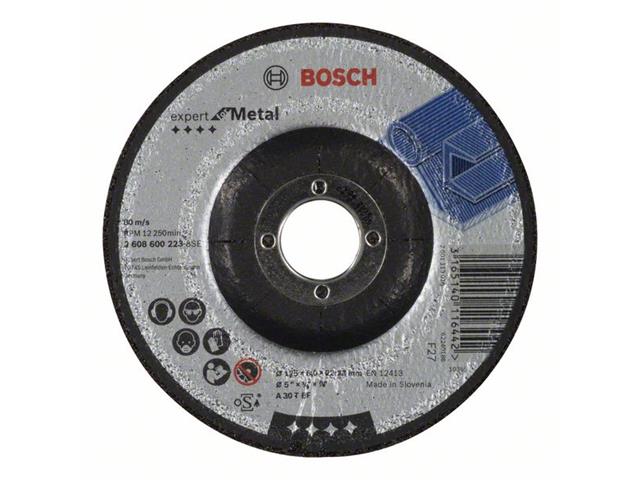 Kolenasta groba brusilna plošča Bosch Standard for Metal, A 30 T BF, 125mm, 2608600223