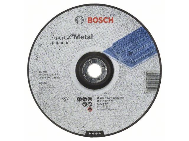 Kolenasta groba brusilna plošča Bosch Standard for Metal, A 30 T BF, 230mm, 2608600228