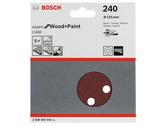 Brusilni list C430 Bosch, 125mm, 240, 2608605645