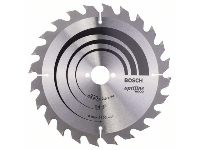 List krožne žage Bosch Optiline Wood, Dimenzije: 230x30x2,8mm, Zob: 24, 2608640627