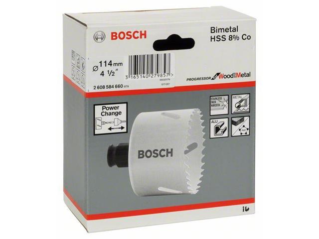 Žaga za izrezovanje lukenj Bosch Progressor, Premer: 114 mm, 4 1/2