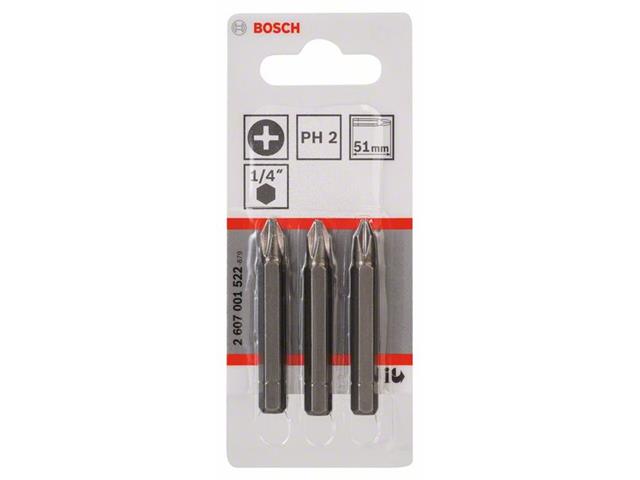 Vijačni nastavek Bosch Extra-Hart, Dimenzije: PH2x51 mm, 2607001522