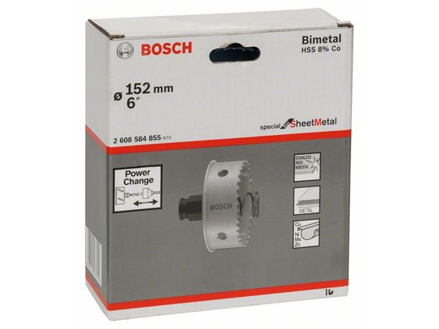Kronska žaga za izrezovanje lukenj Bosch za pločevino, Dimenzije: 152x20mm, 2608584855