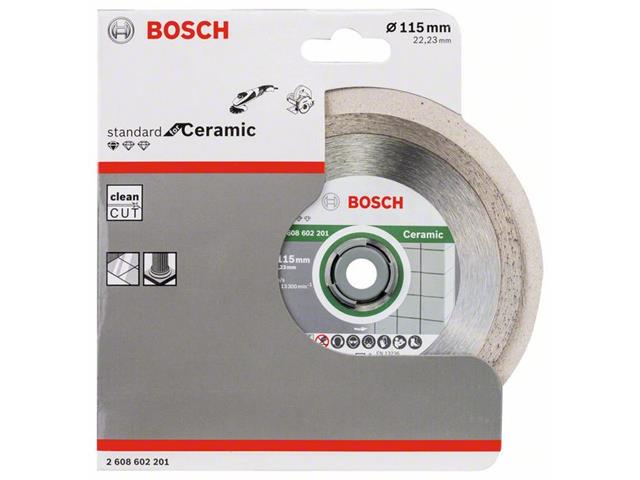 Diamantna rezalna plošča Bosch Standard for Ceramic, Dimenzije: 115x22,23x1,6x7mm, 2608602201
