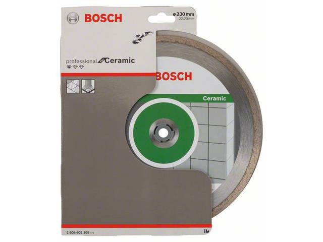 Diamantna rezalna plošča Bosch Standard for Ceramic, Dimenzije: 230x22,23x1,6x7mm, 2608602205