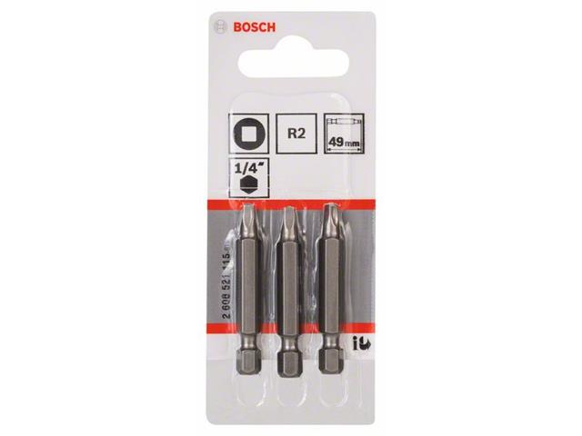 Vijačni nastavek Bosch Extra-Hart, Pakiranje: 3 kos, Glava vijaka: R2, Dolžina: 49mm, 2608521115