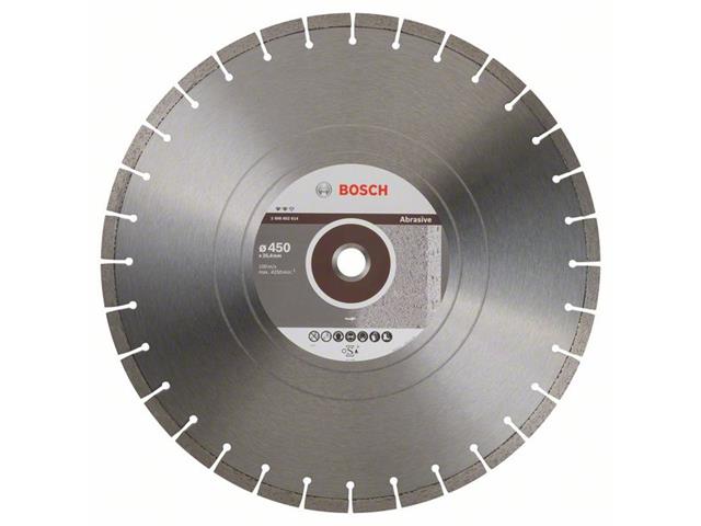 Diamantna rezalna plošča Bosch Expert for Abrasive, Dimenzije: 450x25,40x3,6x12mm, 2608602614