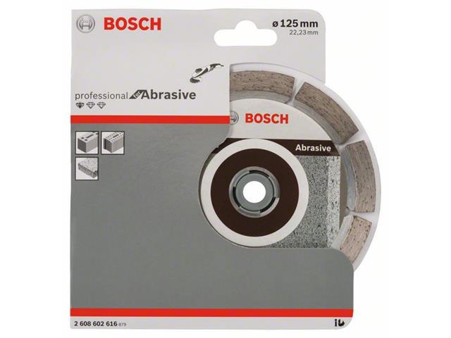Diamantna rezalna plošča Bosch Standard for Abrasive, Dimenzije: 125x22,23x6x7mm, 2608602616
