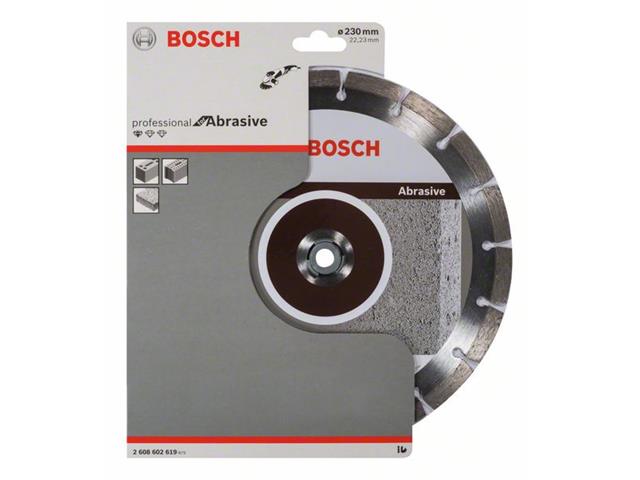 Diamantna rezalna plošča Bosch Standard for Abrasive, Dimenzije: 230x22,23x2,3x10mm, 2608602619