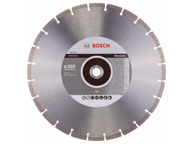 Diamantna rezalna plošča Bosch Standard for Abrasive, Dimenzije: 350x20/25,40x2,8x10mm, 2608602621