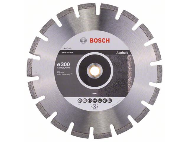 Diamantna rezalna plošča Bosch Standard for Asphalt, Dimenzije: 300x20/25,40x2,8x10mm, 2608602624