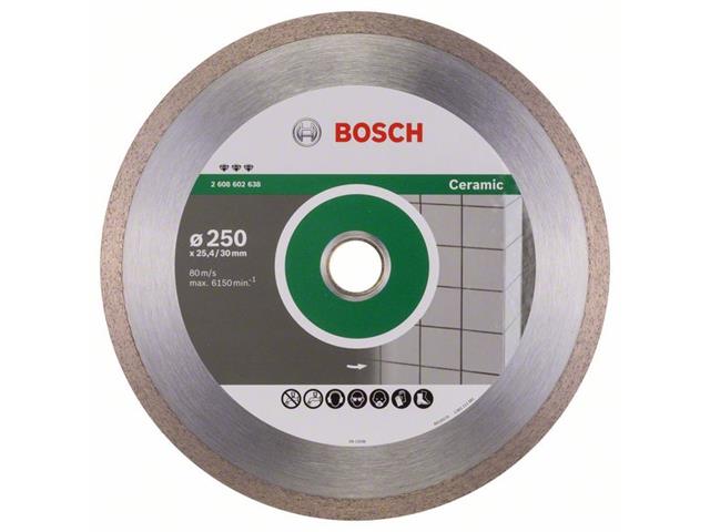 Diamantna rezalna plošča Bosch Best for Ceramic, Dimenzije: 250x30/25,40x2,4x10mm, 2608602638