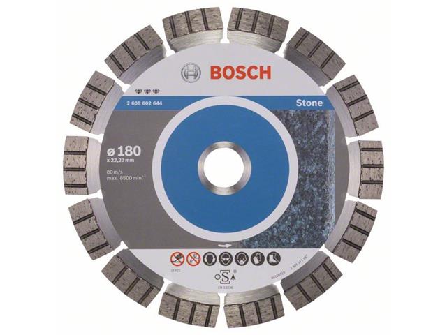 Diamantna rezalna plošča Bosch Best for Stone, Dimenzije: 180x22,23x2,4x12mm, 2608602644