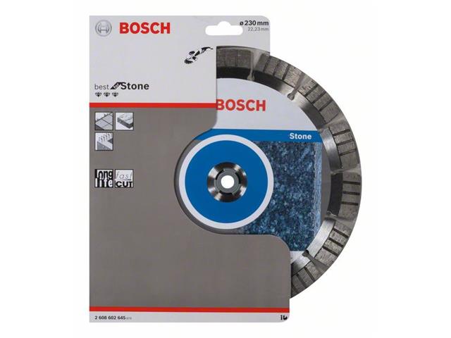 Diamantna rezalna plošča Bosch Best for Stone, Dimenzije: 230x22,23x2,4x15mm, 2608602645