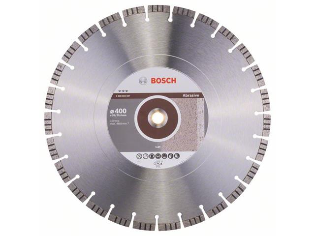 Diamantna rezalna plošča Bosch Best for Abrasive, Dimenzije: 400x20/25,40x3,2x12mm, 2608602687