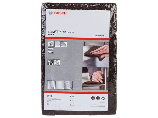 Blazinica iz flisa Bosch Best for Finish Coarse, grobo A, Dimenzije: 152x229mm, Pakiranje: 20 kos, 2608608211
