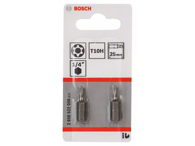 Vijačni nastavek Bosch T10H Security-Torx®,ekstra trd, Pakiranje: 2kos, Dimenzije: T10Hx25mm, 2608522009