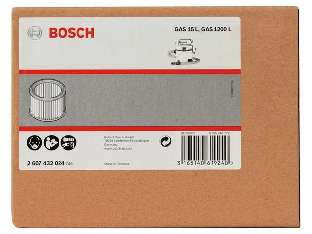 Nagubani filter Bosch, za GAS 15 L, Velikost: 3000cm2, Dimenzije: 139x185mm, 2607432024