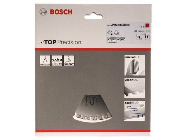 List krožne žage Bosch Top Precision Best for Multi Material, Dimenzije: 165x20x1,8mm, Zob: 48, 2608642388