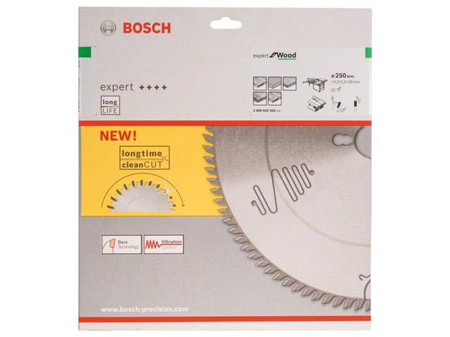 List za krožne žage Bosch Expert for Wood, Dimenzije: 250x30x3,2mm, Zob: 22, 2608642502