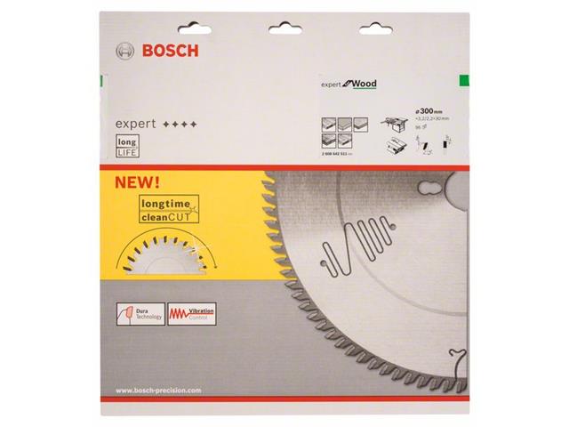 List za krožne žage Bosch Expert for Wood, Dimenzije: 300x30x3,2mm, Zob: 96, 2608642511