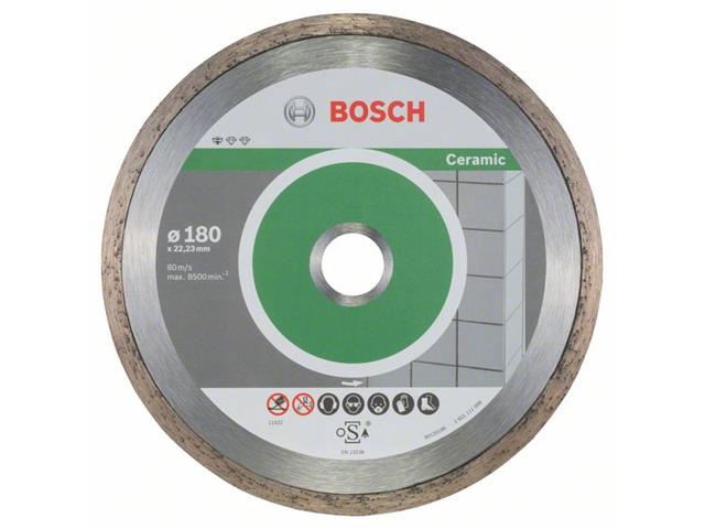 Diamantna rezalna plošča Bosch Standard for Ceramic, Pakiranje: 10 kos, Dimenzije: 180x22,23x1,6x7mm, 2608603233